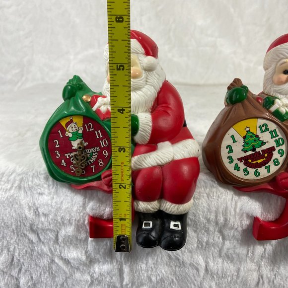 Vintage Santa stocking holder 12 days before Christmas Hard Plastic 1991 - Picture 7 of 8